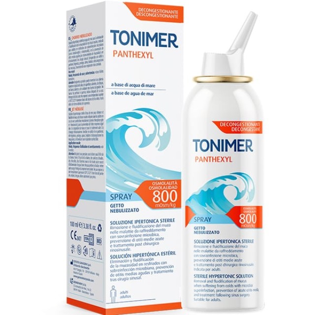 Tonimer Panthexyl Spray Υπέρτονο Διάλυμα με Θαλασσινό Νερό, 100ml