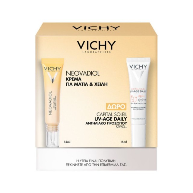 Vichy Promo Pack Neovadiol Κρέμα Ματιών και Χειλιών 15ml + Δώρο Αντηλιακό Προσώπου UV-Age Daily 15ml