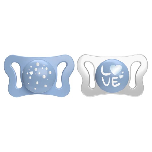 Chicco Physio Forma Micro Πιπίλα Σιλικόνης για Νεογέννητα Μπλέ 0-2m 2 τεμάχια