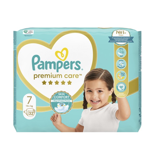 Pampers Premium Care Πάνα Μέγεθος 7 (15kg+) - 32 Πάνες