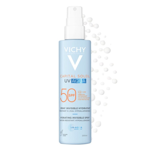 Vichy Capital Soleil UV-AQUA Ενυδατικό Spray Γαλάκτωμα Σώματος SPF50 200ml