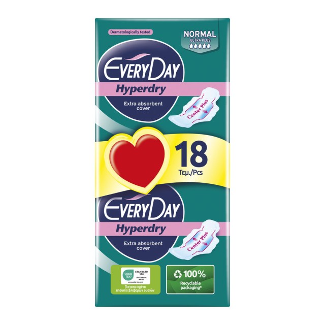 EveryDay Σερβιέτες Hyperdry Normal Ultra Plus 18τμχ