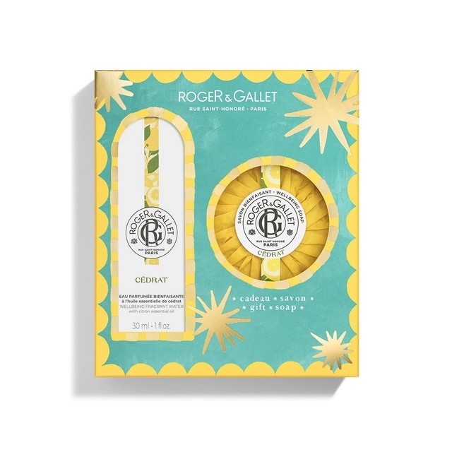 Roger&Gallet Xmas Pack Cedrat Άρωμα Eau Parfumée Bienfaisante 30ml & ΔΩΡΟ Μπάρα Σαπουνιού Cedrat 100gr
