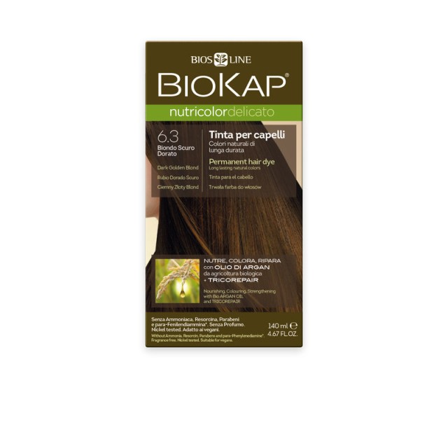 Biokap Βαφή Μαλλιών No 6.3 Ξανθό Σκούρο Χρυσαφί 140ml