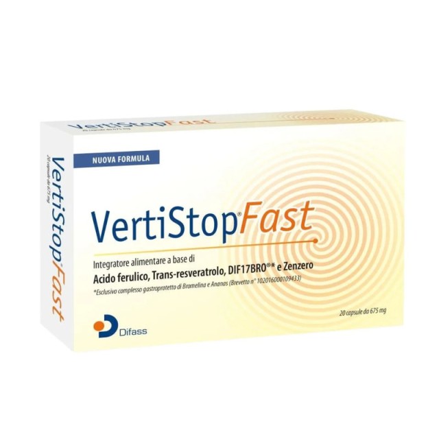 Vertistop Fast για υποστήριξη της ισορροπίας και αντιμετώπιση της ναυτίας 20 κάψουλες