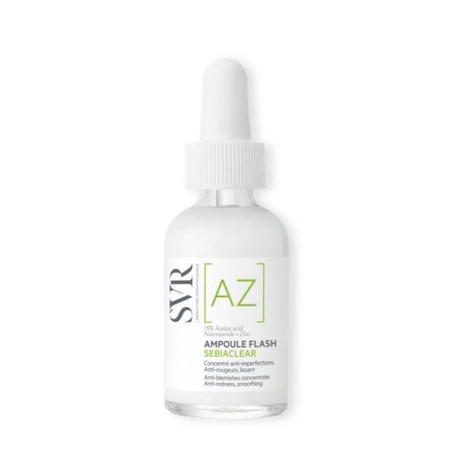 SVR Sebiaclear [AZ] Ampoule Flash Ορός Προσώπου κατά των Ατελειών για Δέρμα με Τάση Ακμής 30ml