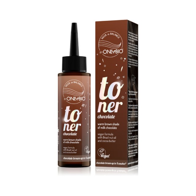 Onlybio Toner Μαλλιών Σοκολάτα Καφέ Τόνος & Διακριτική Ανταύγεια 100ml