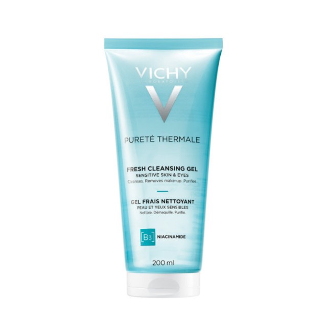 Vichy Purete Thermale Gel B3 & Niacinamide Τζελ Καθαρισμού Προσώπου & Ματιών για Ευαίσθητες Επιδερμίδες 200ml