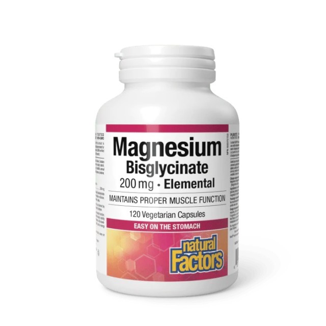 Natural Factors Magnesium Bisglycinate 200mg 120 κάψουλες