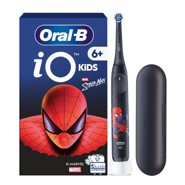 Oral-B iO Kids Marvel Spiderman Ηλεκτρική Οδοντόβουρτσα, 1 Κεφαλή Οδοντόβουρτσας, 1 Θήκη Ταξιδίου