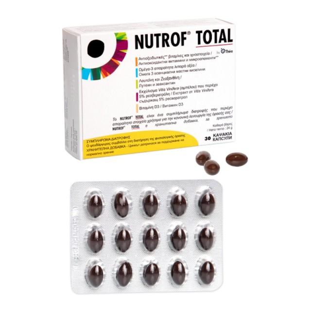 Thea Nutrof Total Συμπλήρωμα Διατροφής για την Καλή Λειτουργία της Όρασης, 30 caps