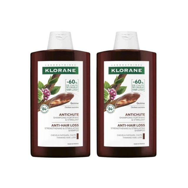 Klorane Promo Quinine Shampoo Σαμπουάν με Eκχύλισμα Κινίνης κατά της Tριχόπτωσης 2x400ml (-50% στο Δεύτερο Προϊόν)