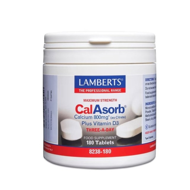 Lamberts CalAsorb Calcium 800mg 180 ταμπλέτες