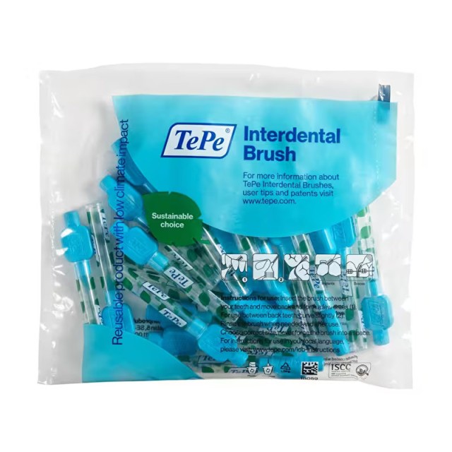 TePe Interdental Brush 0.6mm Μεσοδόντια Βουρτσάκια σε Μπλε Χρώμα , 20 τεμάχια