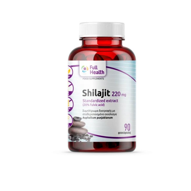 Full Health Shilajit Extract 220 mg Συμπλήρωμα Διατροφής για την Μείωση της Κόπωσης 90 φυτοκάψουλες