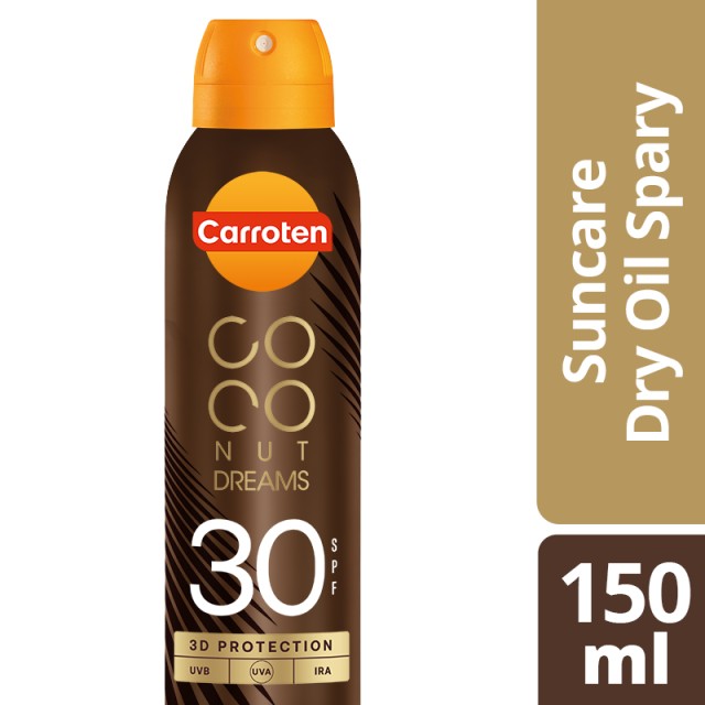 Carroten  Coconut Dreams SPF30 Αντηλιακό Ξηρό Λάδι - Spray Μαυρίσματος 150ml