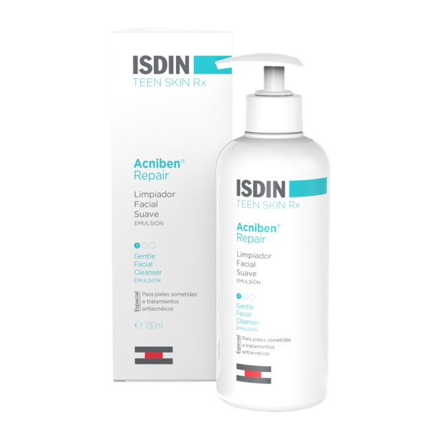 Isdin Acniben Repair Gentle Cleansing Emulsion Επανορθωτικό Απαλό Γαλάκτωμα 180ml