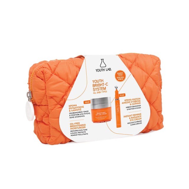 Youth Lab. Promo Youth Bright C System Ολοκληρωμένο Σετ Λάμψης και Αντιγήρανσης με Κρέμα-Τζέλ και Κρέμα Ματιών