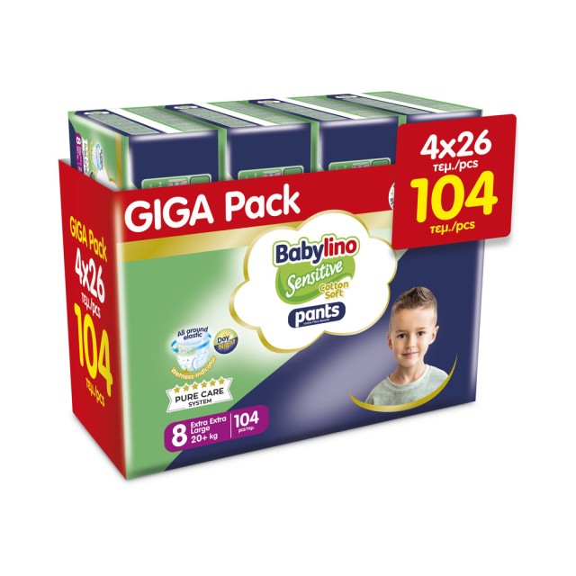 Babylino Pants Unisex GIGA PACK No8 Extra Extra Large 19+kg (4x26) 104τεμ