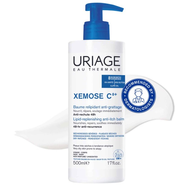 Uriage Xemose C8+ Lipid-Replenishing Anti-itch Balm Καταπραϋντικό Βάλσαμο κατά του Κνησμού για το Πολύ Ξηρό με Τάση Ατοπίας Δέρμα 500ml