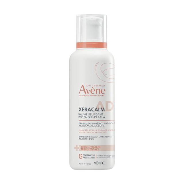 Avène Xeracalm AD Baume Αναπλήρωσης Λιπιδίων σε Πρόσωπο και Σώμα για Ξηρό και Ευαίσθητο Δέρμα 400 ml