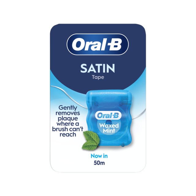 Oral-B Satin Tape Οδοντικό Νήμα Κηρωμένο με  Γεύση Μέντας 50m