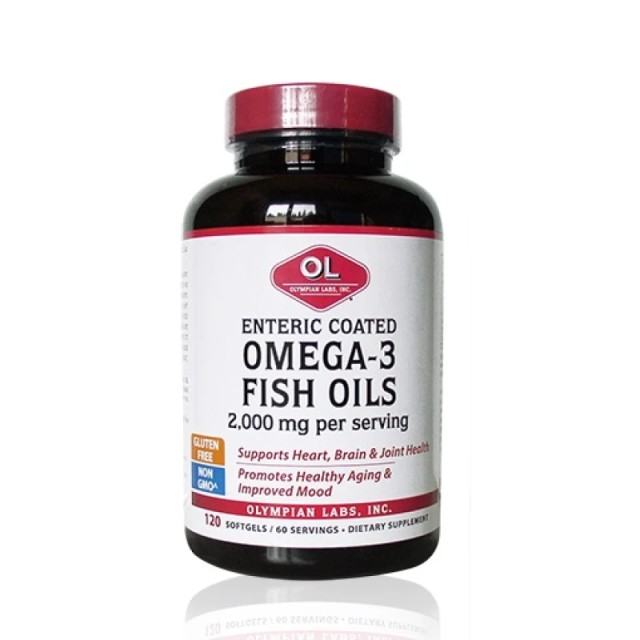 Olympian Labs Enteric Coated Omega 3 Fish Oils 2000mg 120 Μαλακές Κάψουλες