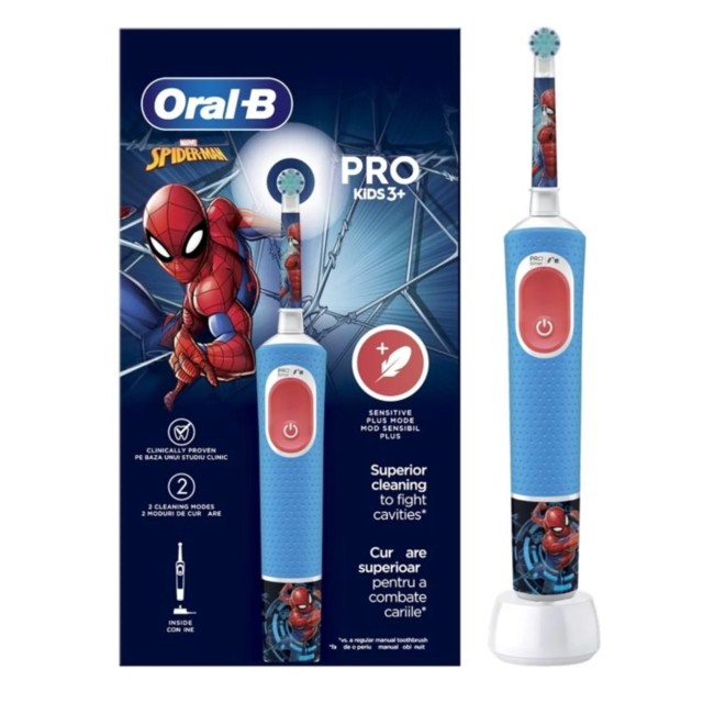 Oral-B Ηλεκτρική Οδοντόβουρτσα Spider-Man, για Παιδιά 3+ Ετών 1 τεμ.