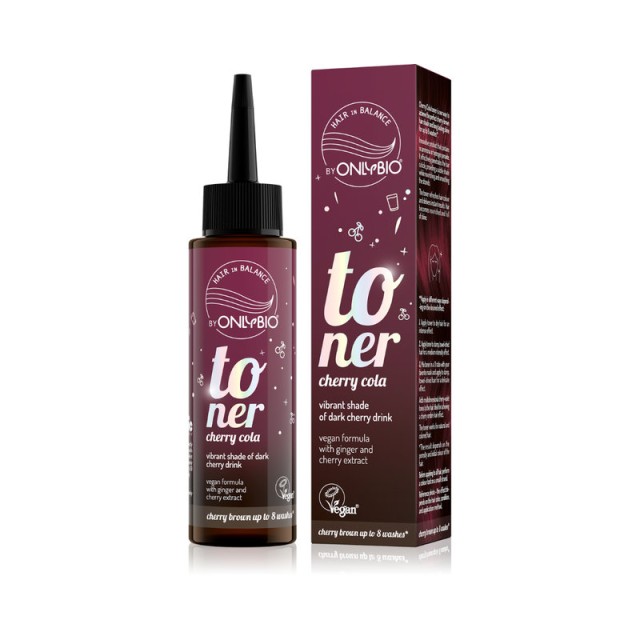 Onlybio Toner Μαλλιών Cherry Cola Μωβ Τόνος Λάμψη & Λεπτή Ανταύγεια 100ml