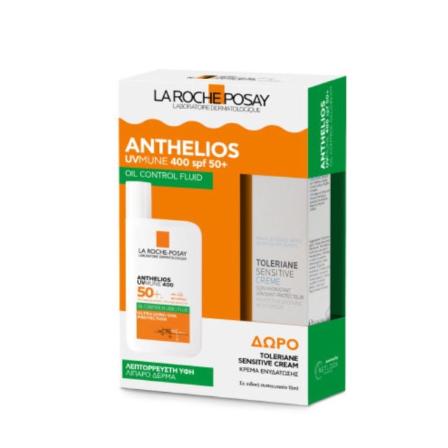 La Roche-Posay Promo Pack Anthelios UVMune 400 Oil Control Fluid SPF50+ 50ml & Δώρο Toleriane Sensitive Cream 15ml