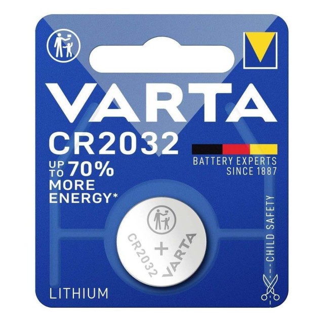 Varta  Μπαταρία Λιθίου Ρολογιών CR2032 3V 1τμχ (6032101401)