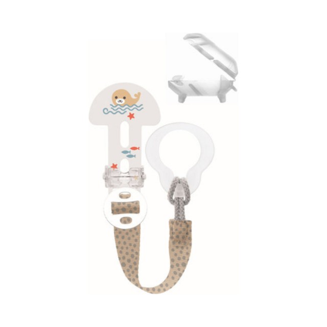 Mam Κλιπ Πιπίλας Cover από Ύφασμα Μπεζ (335)