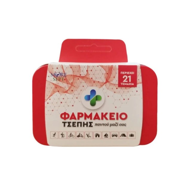 More Sept Φαρμακείο Τσέπης με Εξοπλισμό Κατάλληλο για Πρώτες Βοήθειες & Τσιμπήματα