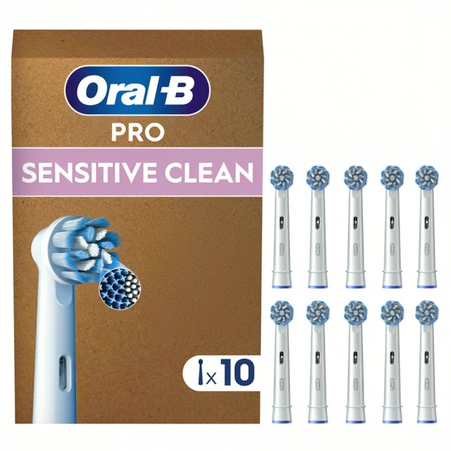 Oral-B Pro Sensitive Clean Κεφαλές Bουρτσίσματος, Συσκευασία 10τεμ.