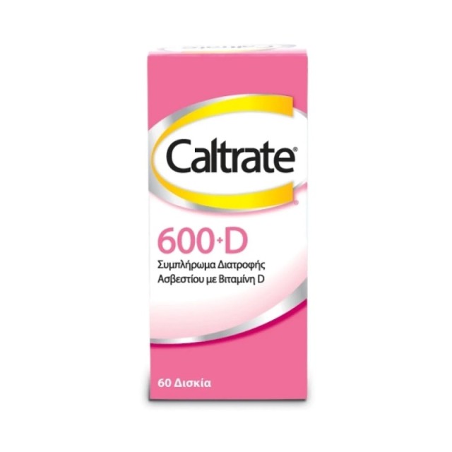 Caltrate 600+D Συμπλήρωμα Διατροφής Ασβεστίου με Βιταμίνη D 60 Δισκία