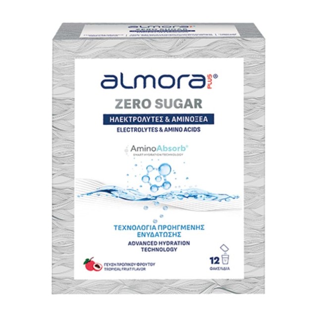 Almora Plus Zero Sugar Ηλεκτρολύτες και Αμινοξέα 12 φακελίδια