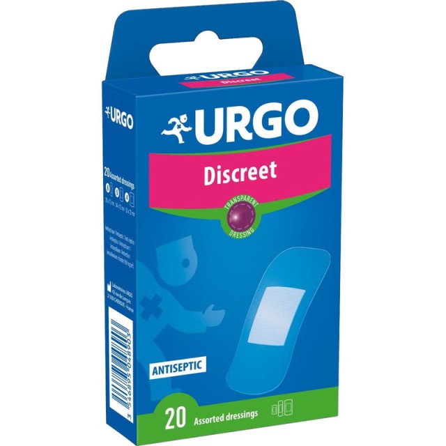 Urgo Discreet Διαφανή Αυτοκόλλητα Επιθέματα για τις Επιφανειακές Πληγές 20 τεμάχια