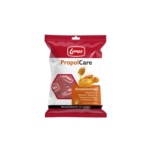 Lanes PropolCare Καραμέλες για το Λαιμό με γεύση Μέλι & Λεμόνι 54gr