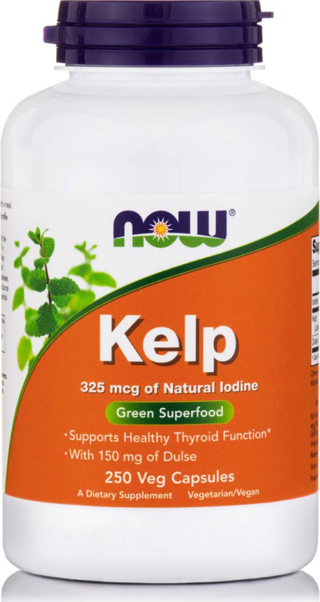 Now Kelp Caps, 325 mcg Natural Iodine 250 vcaps