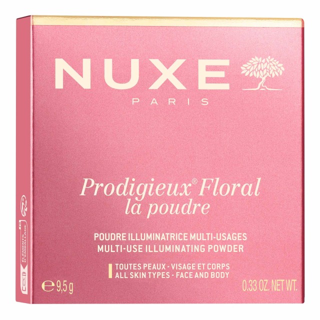 Nuxe Prodigieux Florale Illuminating Powder Highlighter Πούδρα Πολλαπλής Χρήσης για Πρόσωπο και Σώμα 9,5g