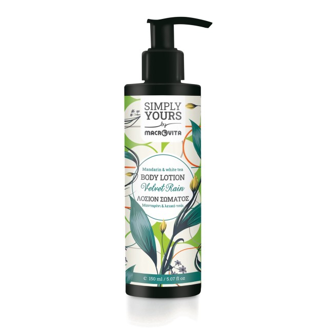 Macrovita Simply Yours Λοσιόν Σώματος Velvet Rain με Μανταρίνι και Λευκό Τσάι 150ml