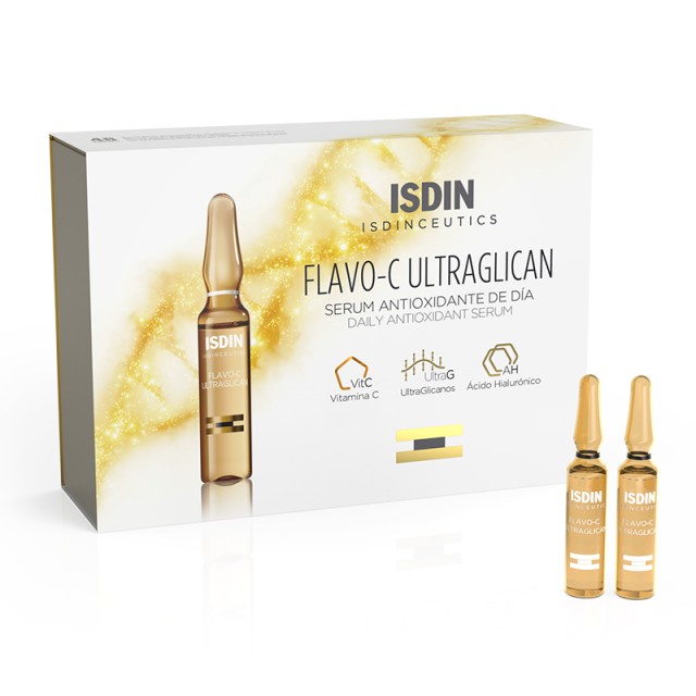 ISDIN Isdinceutics Flavo-C Ultraglican Αντιοξειδωτικός Ορός Προσώπου σε Αμπούλες 30x2ml