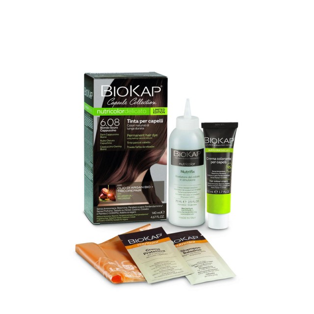 Biokap Βαφή Μαλλιών No 6.08 Ξανθό Σκούρο Cappuccino 140ml