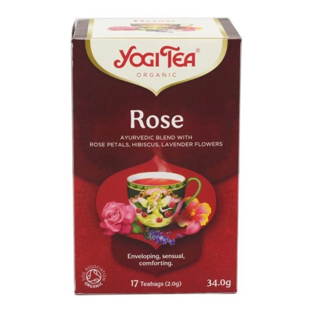 Yogi Organic Tea Rose Βιολογικό Τσάι με Τριαντάφυλλο 17 φακελάκια