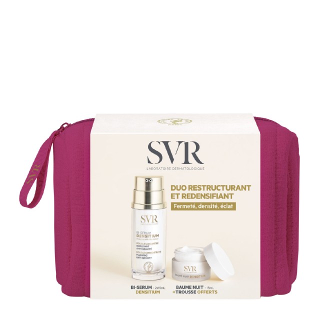 SVR Laboratoire Promo Pack Densitium Double Concentrate Plumping Bi-Serum 30ml (2x15ml) & Night Balm 15ml