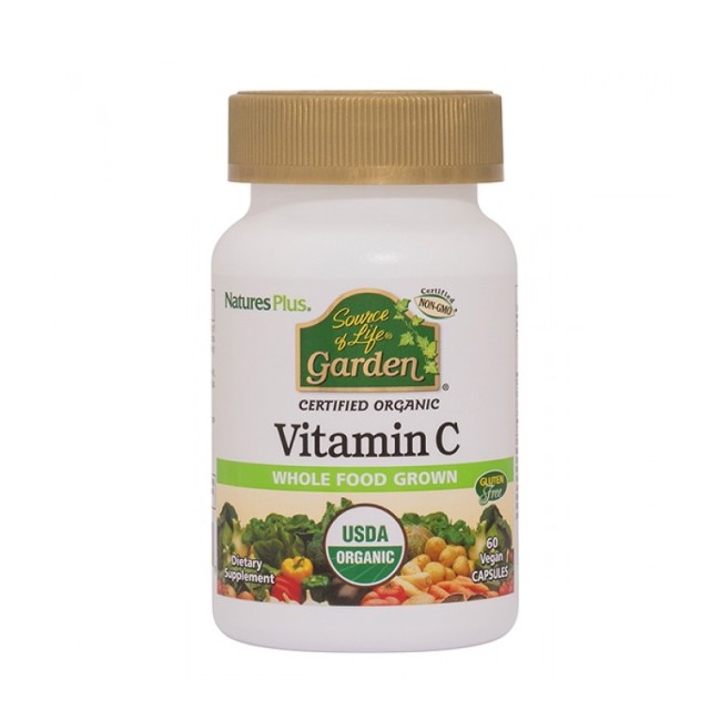 Natures Plus Garden Vitamin C 500mg 60 φυτικές κάψουλες