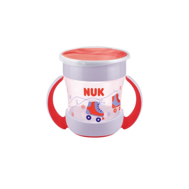 Nuk Mini Magic Cup Evolution Μώβ με Κόκκινα Χεράκια 6+m 160ml