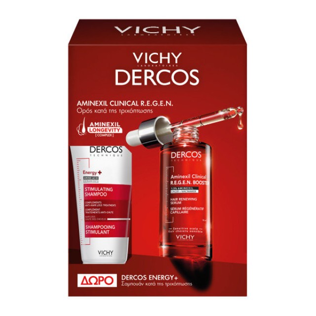 Vichy Promo Pack Dercos R.E.G.E.N. Booster 90ml & Δώρο Dercos Energy Shampoo 50ml