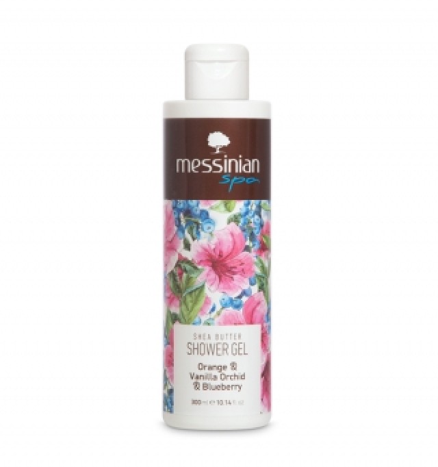 Messinian Spa Shower Gel Orange, Vanilla Orchid & Blueberry Αφρόλουτρο με Πορτοκάλι, Βανίλια Ορχιδέα και Μύρτιλο 300ml