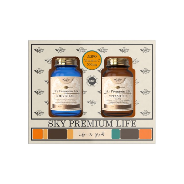 Sky Premium Life Promo Pack Bodyguard 60 ταμπλέτες & Δώρο Vitamin C 500mg 60 ταμπλέτες